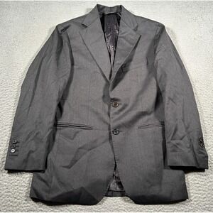 Fusaro Blazer Mens 46 Gray Wool Two Button Single Breasted Made In Italy‎